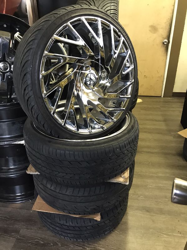 20” Chrome Rims and Tires 5Lug for Sale in Virginia Beach, VA OfferUp