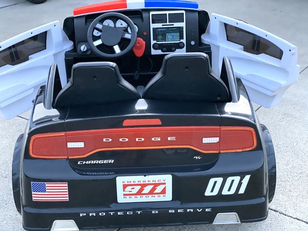 dodge charger police car ride on battery