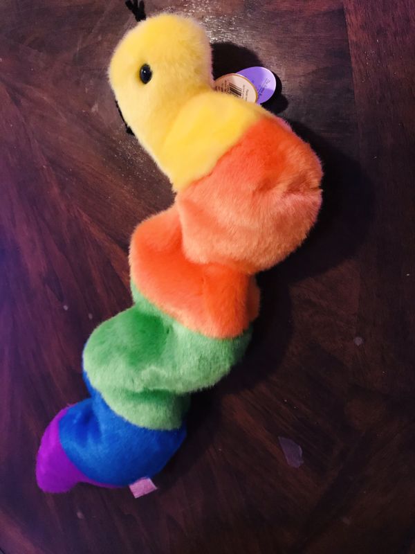 rainbow worm stuffed animal