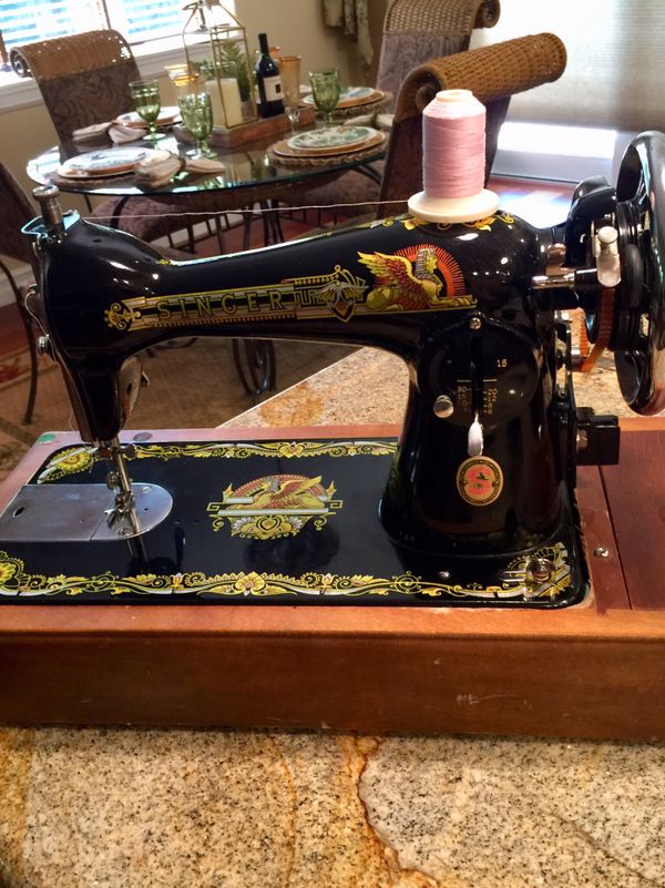 Singer Golden Sphinx Model 15 NLK Sewing Machine for Sale in Puyallup