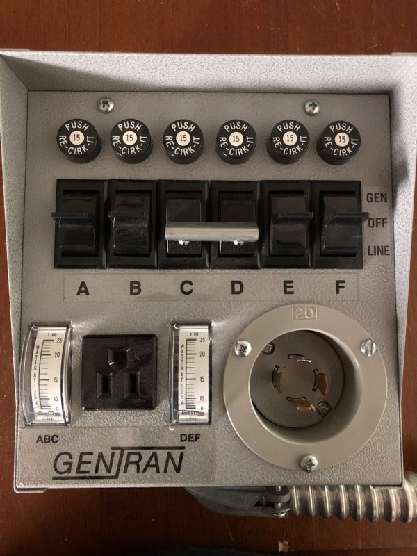 Gentran 20A Transfer Switch (model 20216) for Sale in Phoenix, AZ OfferUp