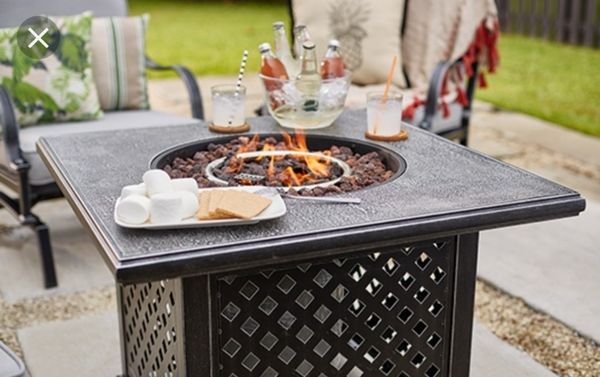 Hampton Bay Highland Point Aluminum and Steel Patio Fire Pit for Sale