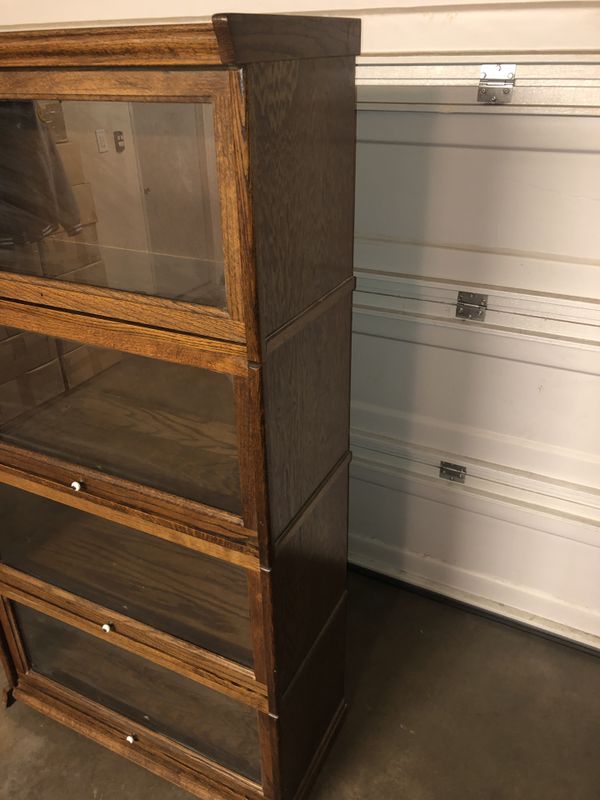 4 shelf Glass Barrister’s big roomy shelfs! Bookcase This is
