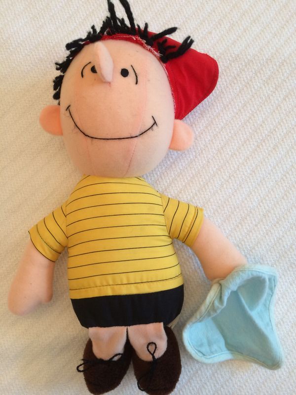 Linus With His Blue Blanket Vintage 13” Stuffed Doll United Features