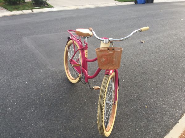 pink huffy cruiser