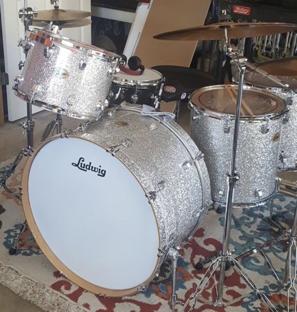 Ludwig Centennial Silver Sparkle Zep Set Drums Only For Sale In Oak Lawn Il Offerup