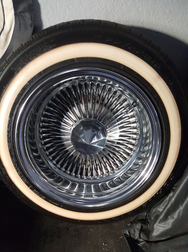 LOWRIDER 13x7 100 spokes straight lace all chrome wire rims 4sale for