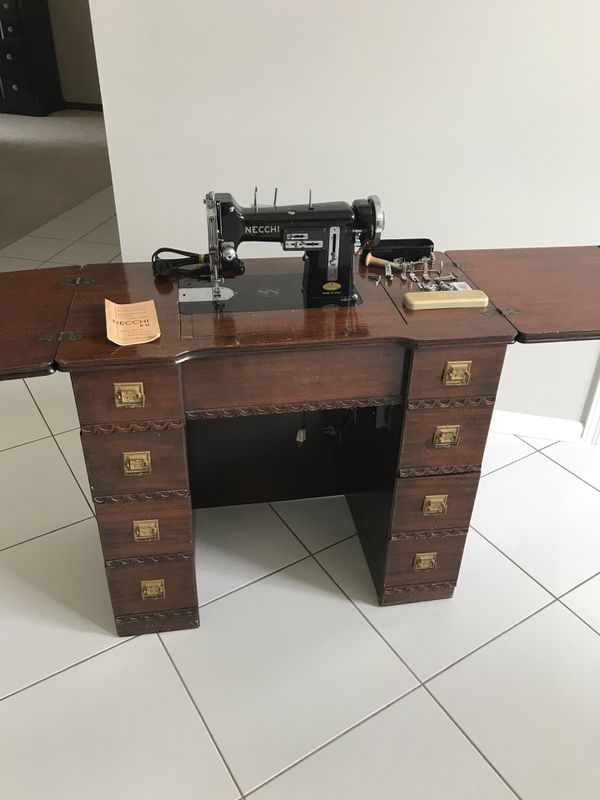 Vintage Collectors Necchi Sewing Machine & Table for Sale in Prospect