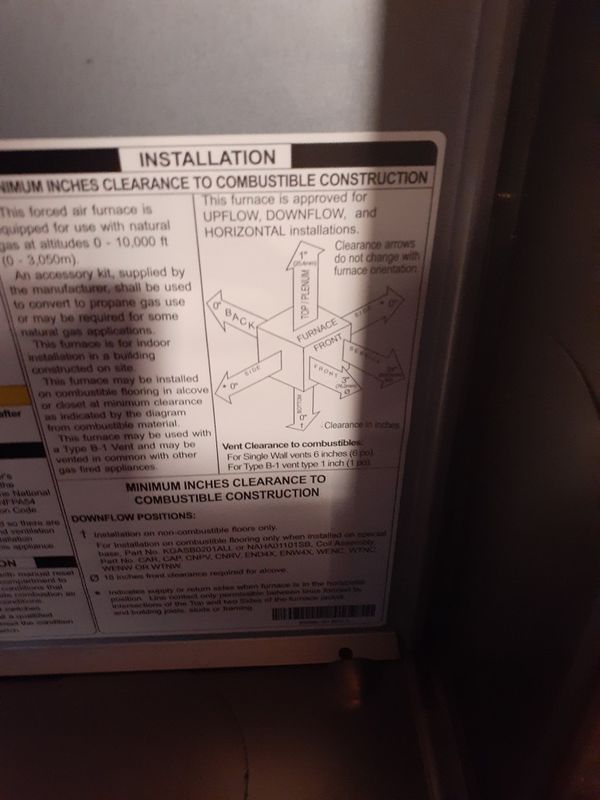 Bryant 95% High efficiency Natural gas furnace 2015 66,000 btu. Upflow ...