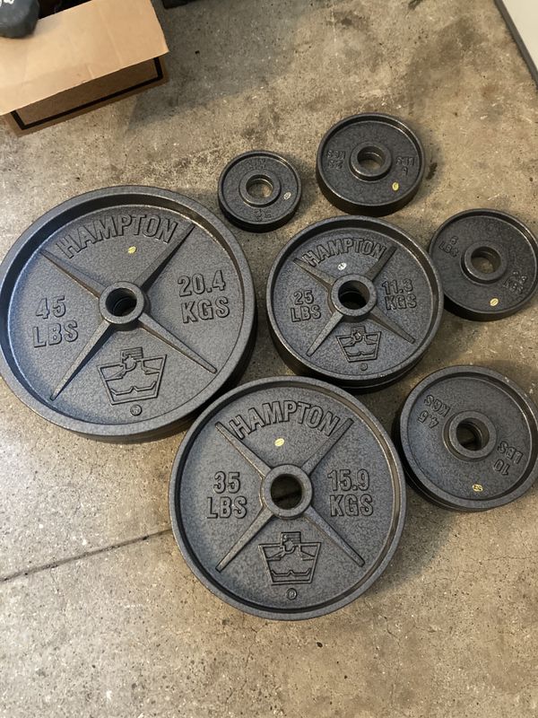 Hampton Olympic Weight Set 255lbs for Sale in Streamwood, IL - OfferUp