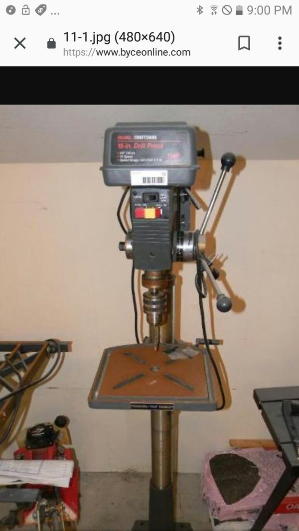 Craftsman 15 " floor mount drill press for Sale in San Antonio, TX