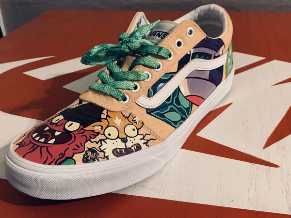 Vans x Rick and Morty (custom hand painted canvas shoes) for Sale in ...
