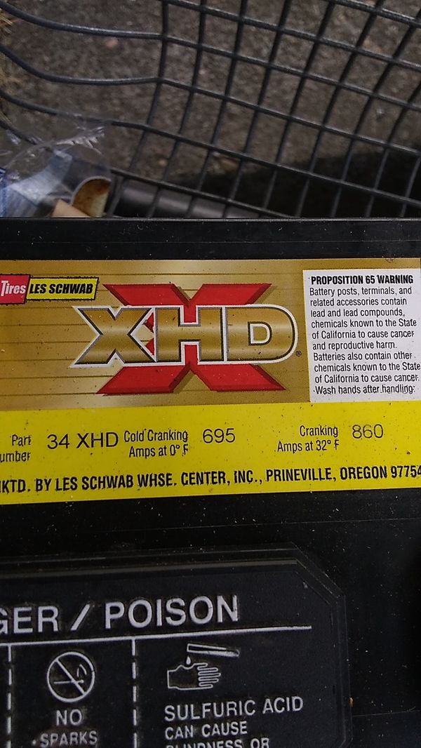 Les Schwab xhd car battery for Sale in Portland, OR OfferUp