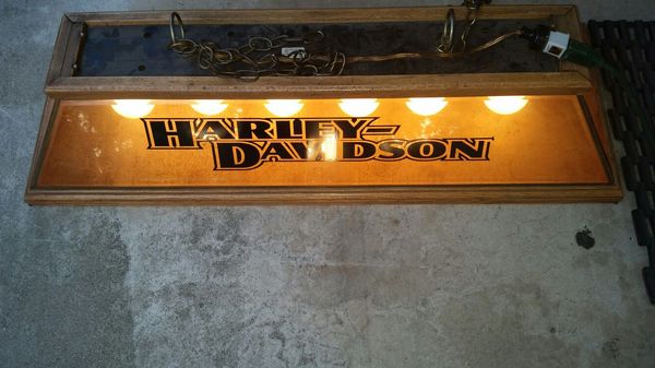 Retro Harley Davidson Pool Table Light.Works great! for ...