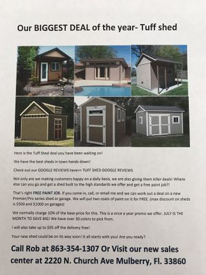 new and used shed for sale in tampa, fl - offerup