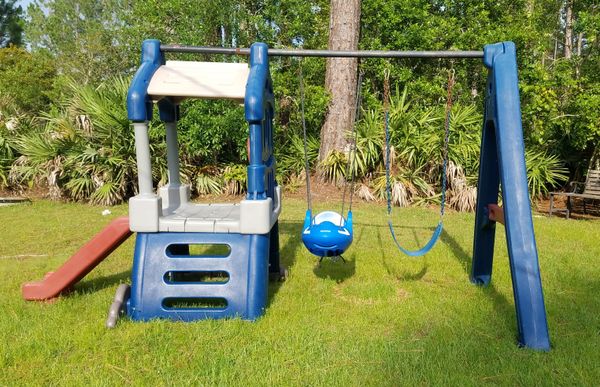 little tikes swing set playhouse