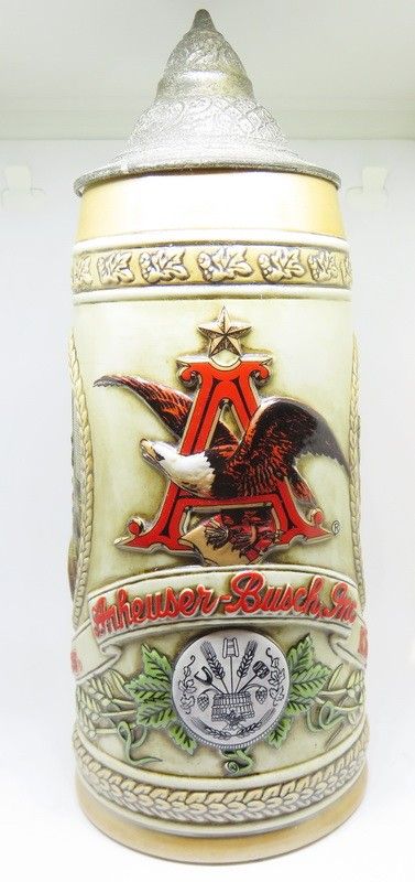 Budweiser Vintage Anheuser Busch Lidded Beer Stein Limited Edition A ...