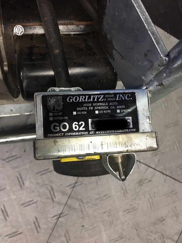 Gorlitz GO 62 Sewer/Drain Cleaning Machine for Sale in Lakewood, CA