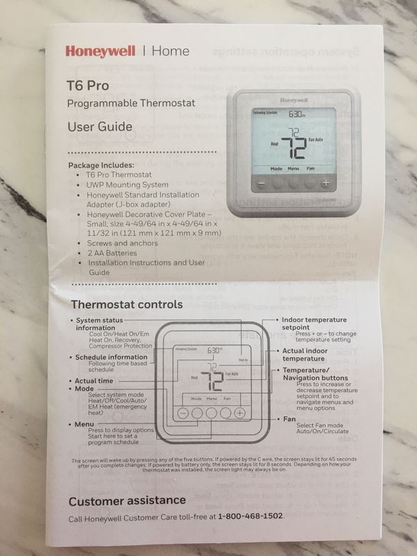 Honeywell T6pro Thermostat For Sale In Vail Az Offerup