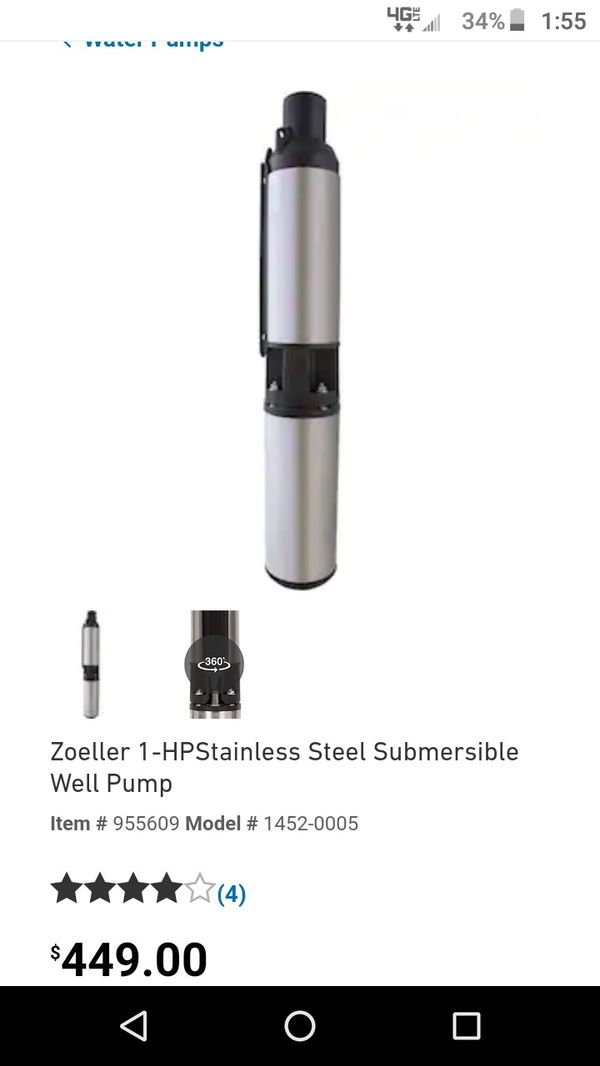 ZOELLER SUBMERSIBLE WELL PUMP for Sale in Federal Way, WA OfferUp