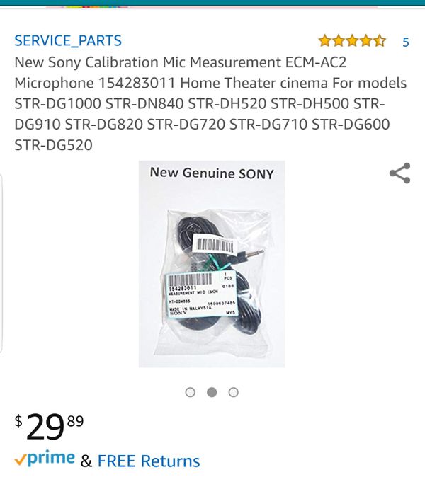 Sony ECM AC2 Calibration Setup Microphone For Sale In Mesa AZ OfferUp