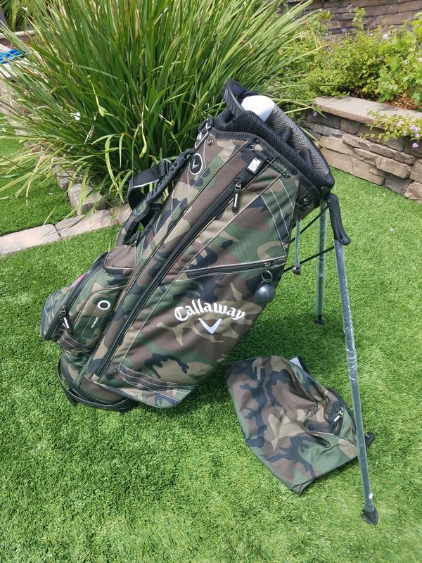 CALLAWAY XTT XTREME 6 WAY GOLF STAND BAG CAMOUFLAGE, BIRDIES FOR THE