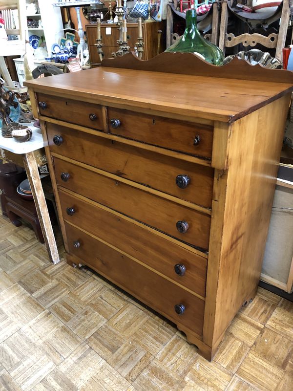 Antique dresser early 1900s solid wood chest of drawers 41 x 20 x 45
