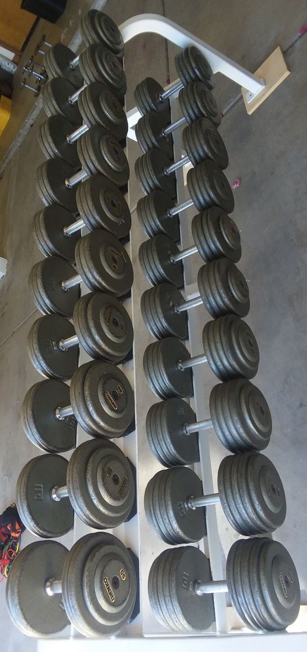 IVANKO Dumbbell Set 5100 Lbs and Racks for Sale in Phoenix, AZ OfferUp