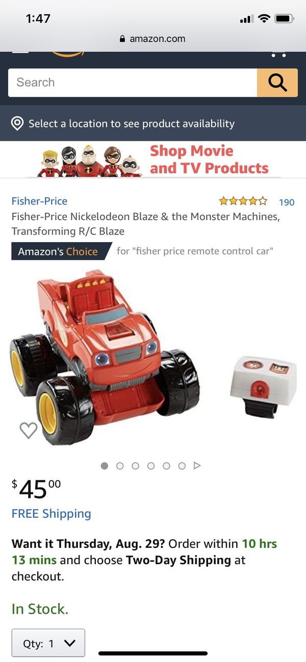 blaze monster machines remote control truck