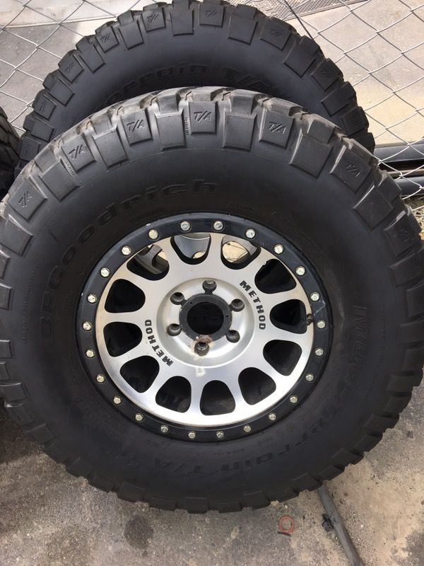 17x9 method wheels with 17x12.50x35 for Sale in Manteca, CA OfferUp