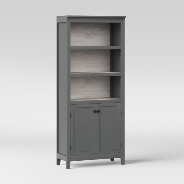 72 Carson 5 Shelf Bookcase With Doors Threshold For In 72 Carson 5 Shelf Bookcase With Doors Threshold