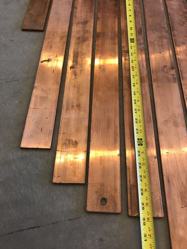 Solid Copper Bar 2.5” wide by 1/4” thick in various lengths for Sale in