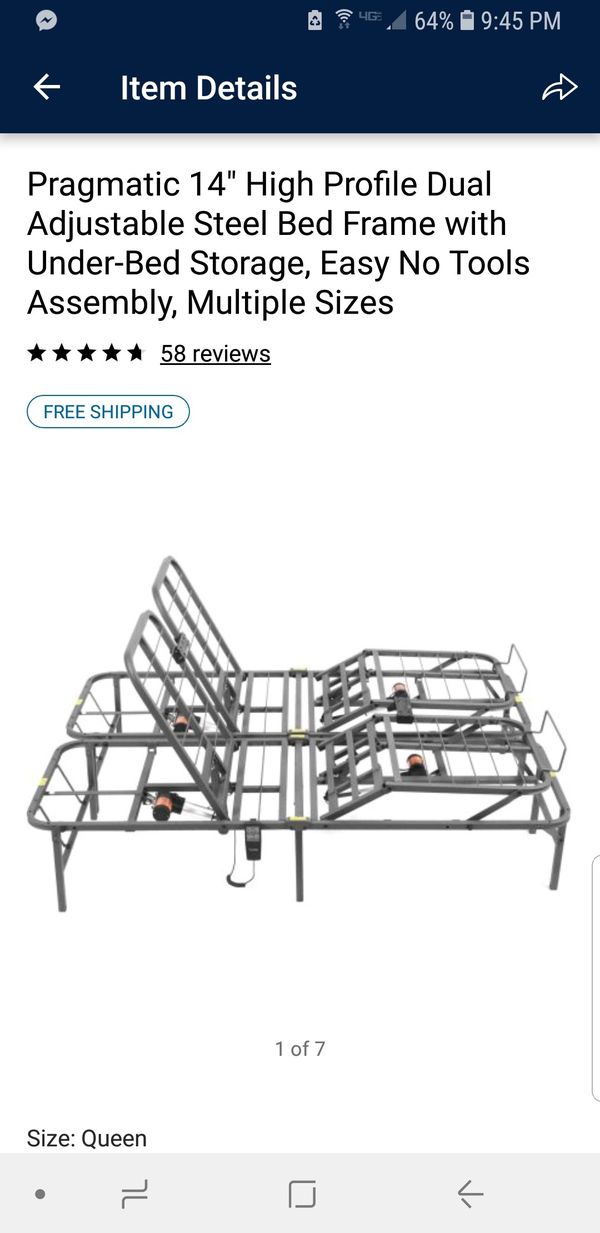 14 Inch Dual Adjustable Steel Bed Frame For In Chicago Il Offerup