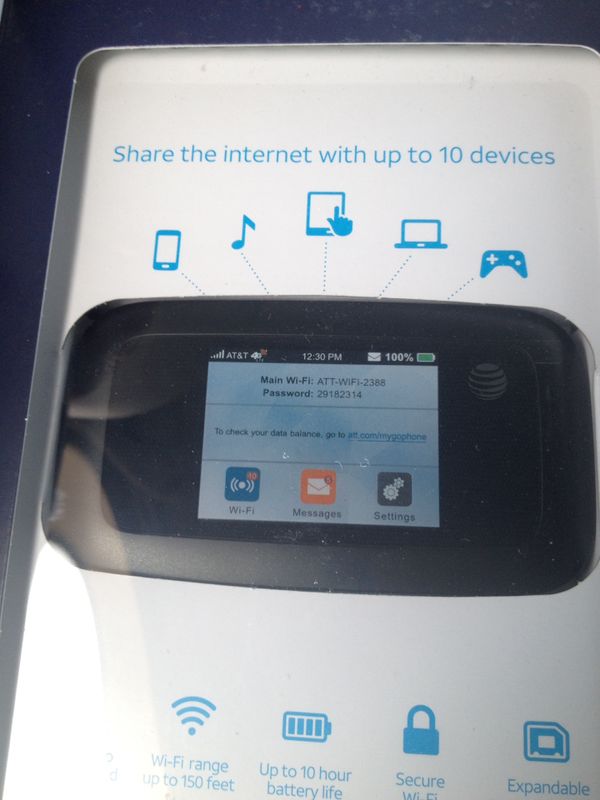 AT&T portable wifi hotspot box brand new never opened.... for Sale in