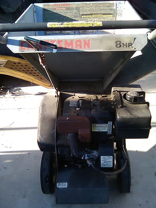 Craftsman wood chipper 8hp Briggs and Stratton motor used for Sale in ...