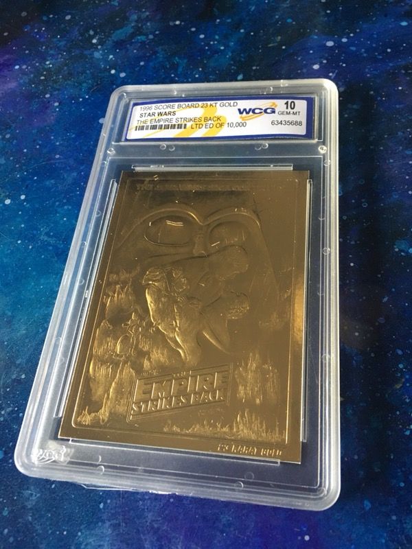 star wars gold trading cards