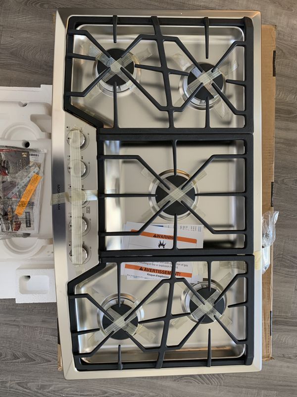 NEW GE Monogram 36” Gas Cooktop, 5 Sealed Burners, Powerful, High