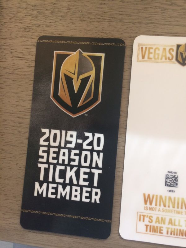 LAS VEGAS GOLDEN KNIGHTS SEASON TICKET HOLDER COMMEMORATIVE TICKETS