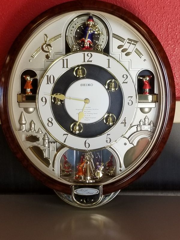 Seiko wall clock with 5 beatles song melodies QXM109ZRH for Sale in ...