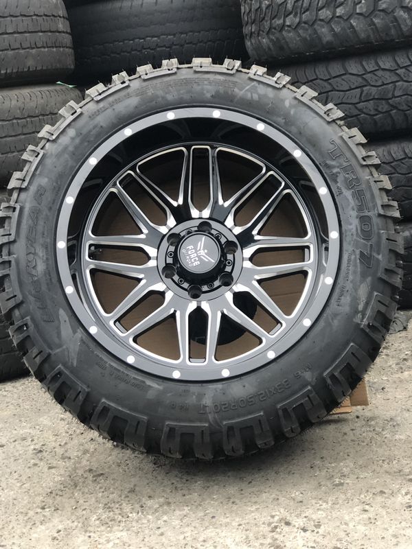 20x12 Brand new rims and brand new 33125020 mud tires 6 lug Chevy gmc ...