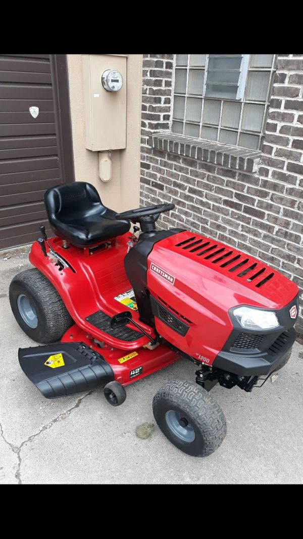 LIKENEW Craftsman T1200 42" Inch Riding Lawnmower W/Foot Pedal Speed