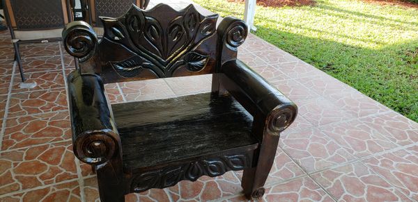 Hand carved wood patio furniture for Sale in Miami, FL - OfferUp