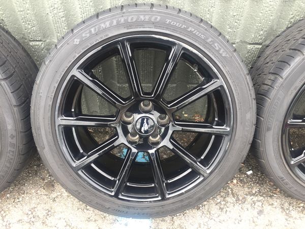 19” FORD MUSTANG GT WHEELS RIMS TIRES GLOSS BLACK CROWN VICTORIA ...