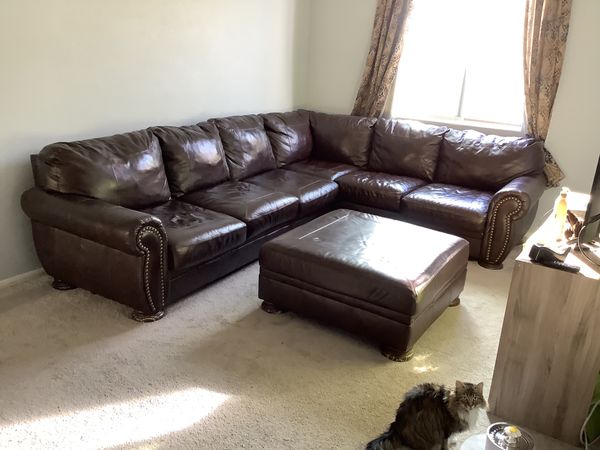 used leather sectional sofa