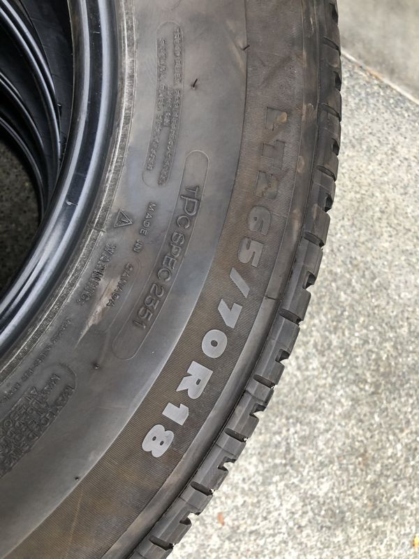 Michelin 265/70/18 truck tires 10 ply load range e for Sale in Everett