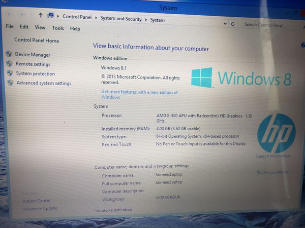 HP Laptop AMD 2000 300 Series Vision for Sale in Brooklyn