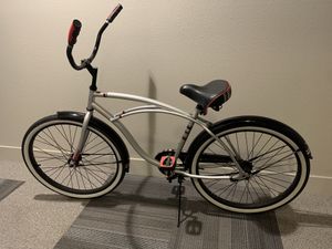 Huffy 26 in beach cruiser with premium seat and white walls for Sale in Anaheim, CA