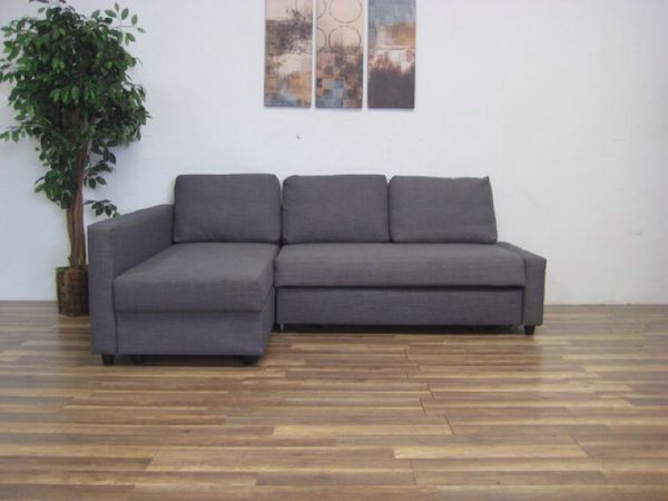 ikea friheten chaise lounge sofa bed dark grey