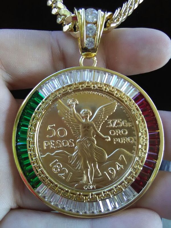 Cadena con Centenario Mexicano de 14k Oro Laminado for Sale in Houston