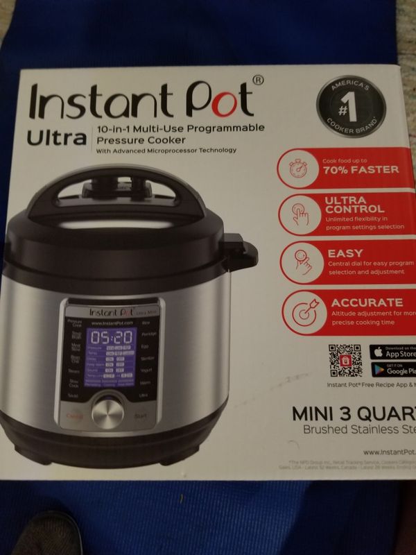 Insta pot Instant Pot Ultra 3 Qt 10-in-1 Multi- use for Sale in Oakland ...